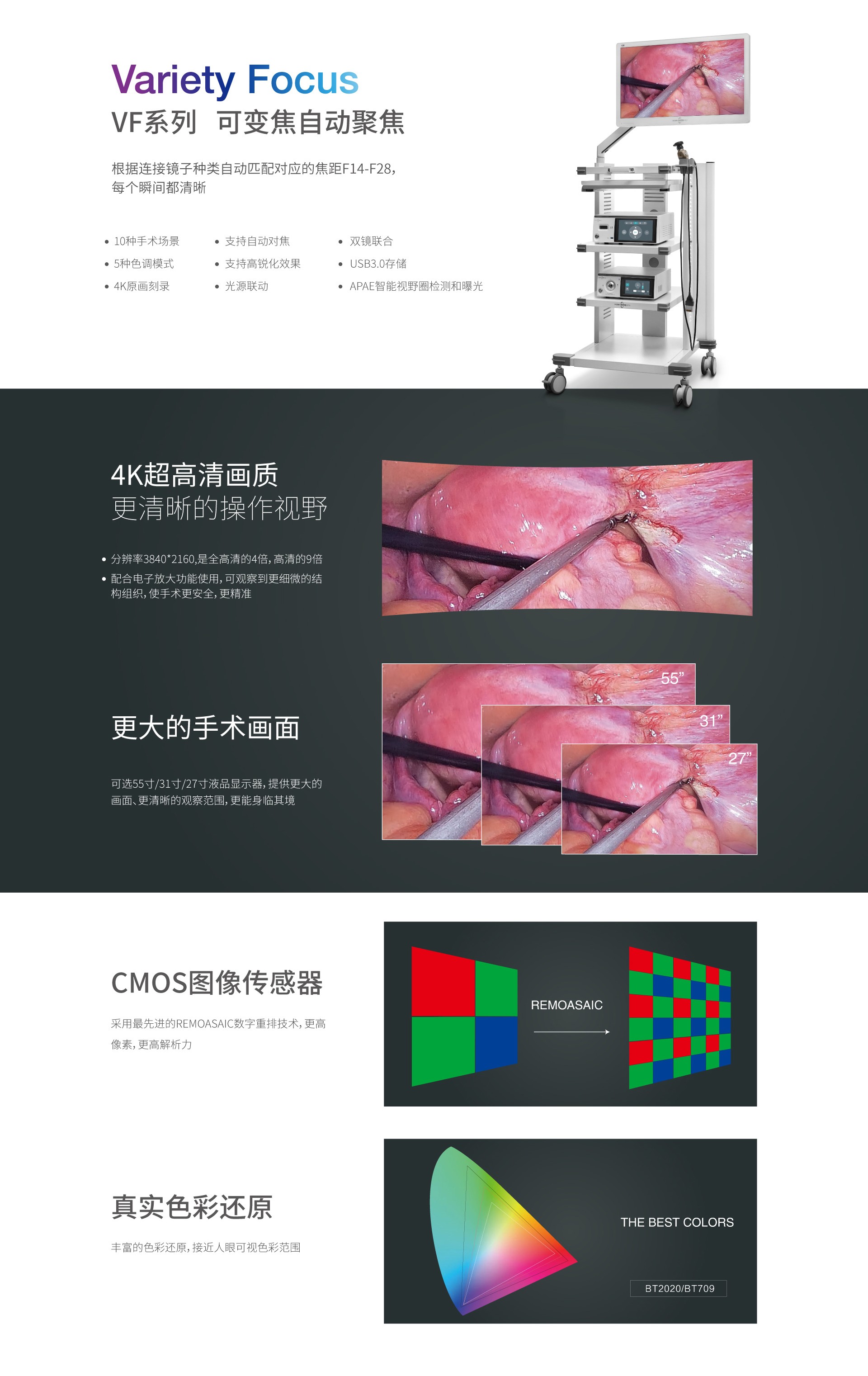 4K autofocus endoscope camera system
